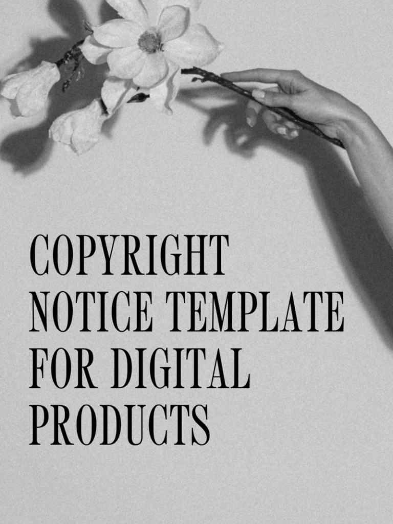 Free Copyright Notice Template for Digital Products
